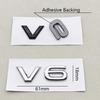 3D ABS Chrome Black Logo V6 Emblem Letters Car Sticker Rear Trunk Badge For Volkswagen VW Touareg Passat Amarok V6 Accessories