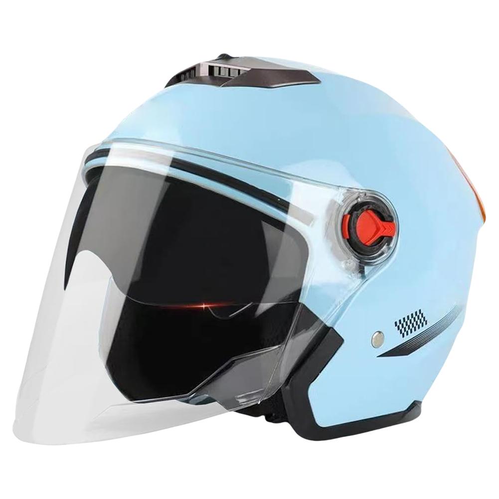 Adult Motorcycle Helmet All Year Use 3/4 Half Open Face Helmet with Sun Visor Comfortable Half Helmet Woman Men Moto Equipment