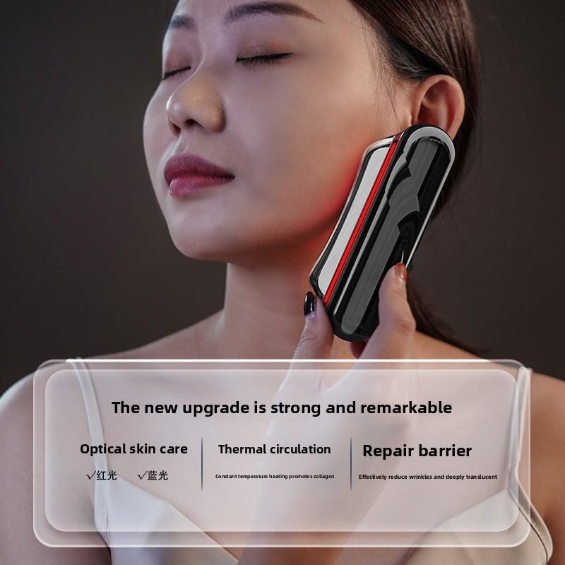 Facialuse Lift and Heat Compressing Device for Scraping and Massage Meridians and Skin Rejuvenation Brass Introduction Beauty Device