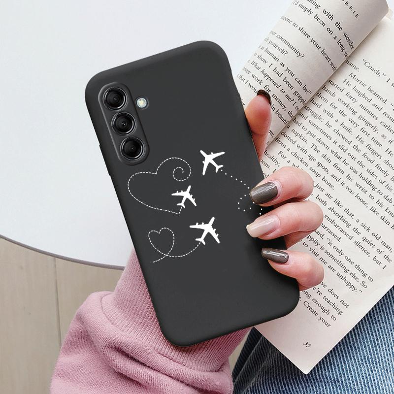 Hülle Funda Für Samsung Galaxy M14 M34 M54 5G Cover Bunter Blume Herz Cartoon Weiches TPU Couqe Für Samsung M 14 Leopard Capa