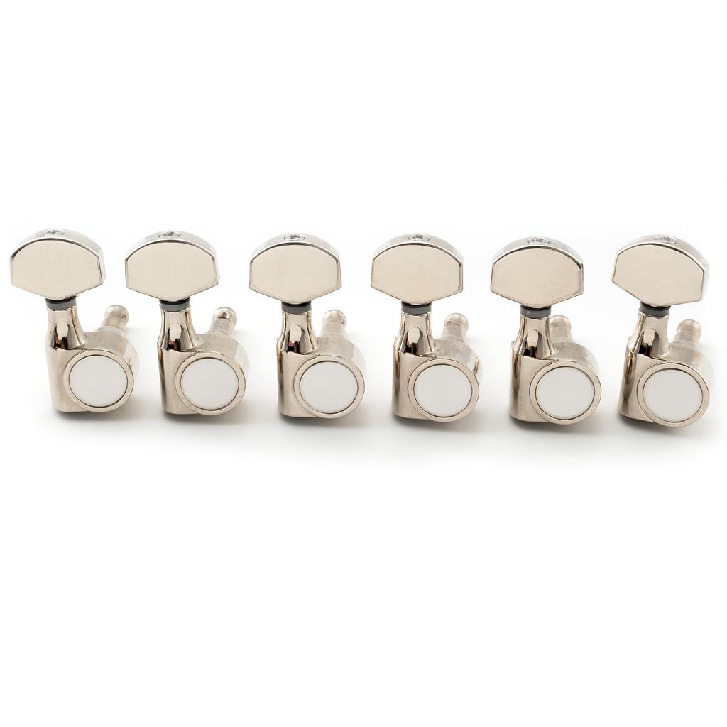 Musiclily Pro Guitar for SQ Electric Guitars 6-Piece Single-Pin Tuners, Square, Nickel, Strat/Telecaster