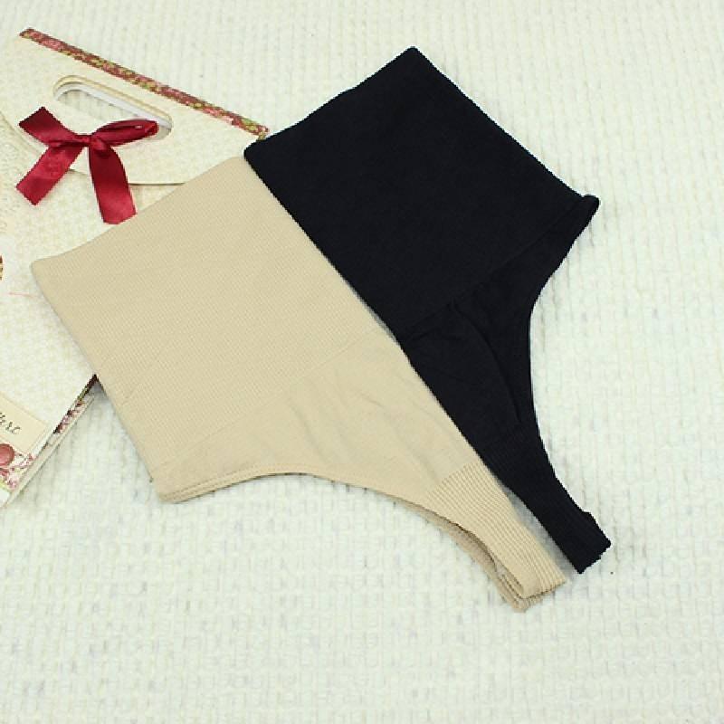 Seamless High Waist Body Shaping Thong Comfortable Nylon Fabric Tummy Control Panties