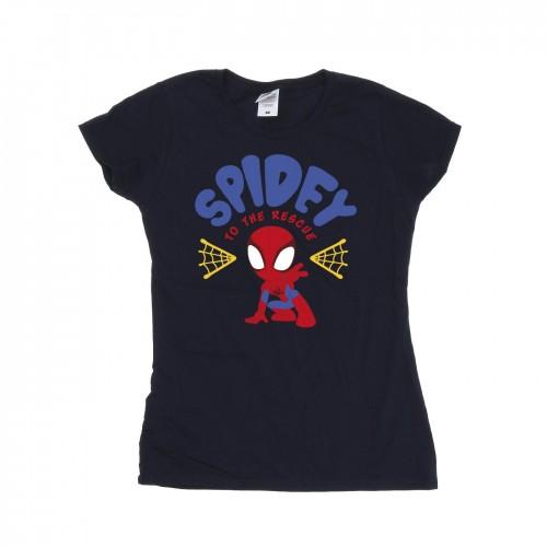 Marvel T-shirt in cotone da donna/ragazza Spidey e i suoi amici fantastici Salva