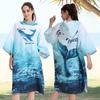 Taschenstyle Großes Strandtuch Badetücher Schnelltrocknend Kapuzenmantel Neoprenanzug Erwachsene Kinder Poncho Eltern-Kind-Bademantel für Schwimmen Surfen