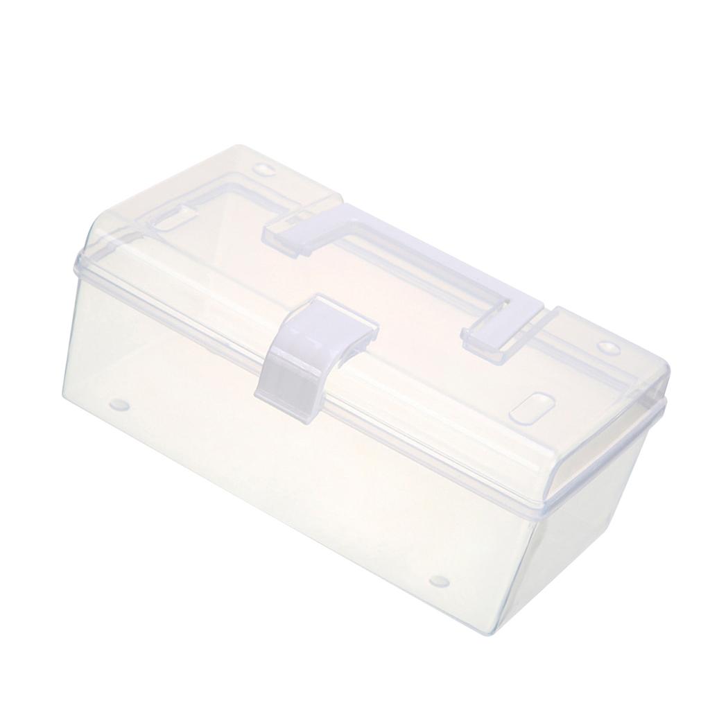 Transparante Opbergdoos Grote Capaciteit Handheld Desktop Draagbare Multifunctionele Opbergcontainer met Handvat voor Thuis