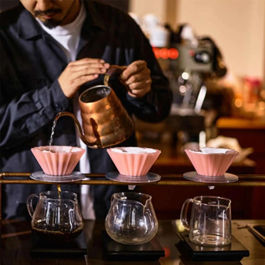 Übergießen Kaffeetropferständer Kaffeefilterhalter Wiederverwendbare papierlose Einzeltassen-Kaffeemaschine Harzkaffeetropferhalter