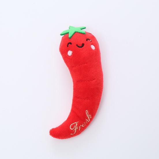 Plush Vegetable Cat Toy Catnip Kitten Teething Toy Vegetable Shape Cat Chew Toy Relieves Boredom for Indoor Cats