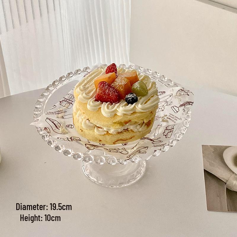Retro Love Heart Fruit Glass Plate Series – Breakfast, Cake, and Dessert Plate