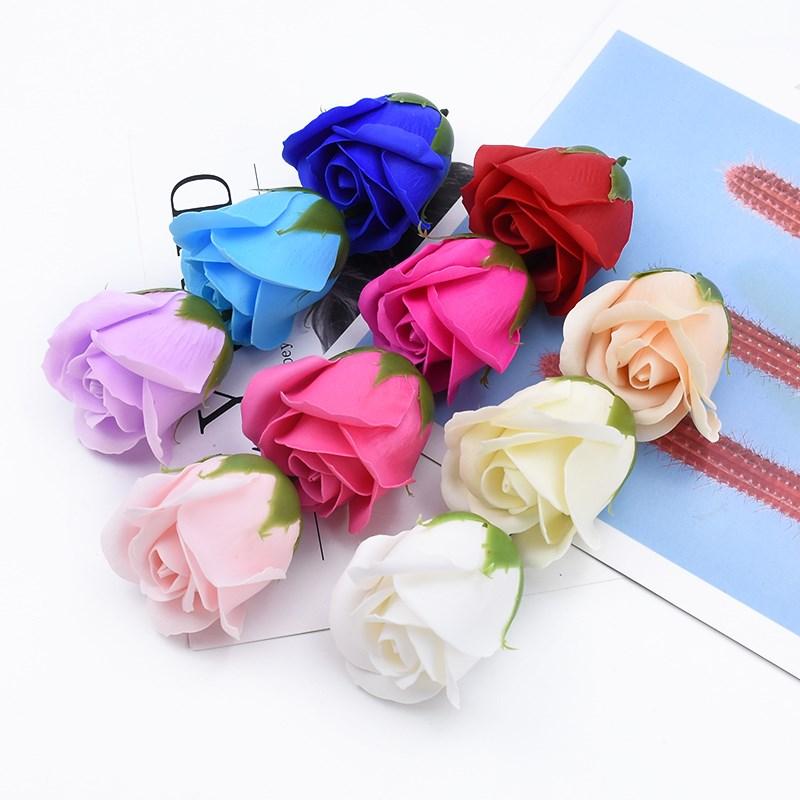 20/40pcs Artificial Roses Fragrant Eternal Flowers Home Room Decora Wedding Wreath Bridal Bouquets Diy Gift Garden Accessories