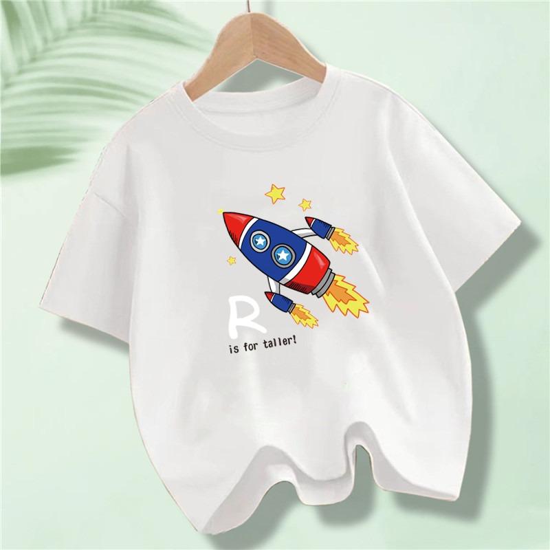 Summer Spring Kids I Hate Morning Cat Printed T Shirts Kids Children's T-shirt Boys Girls Casual Top Tee