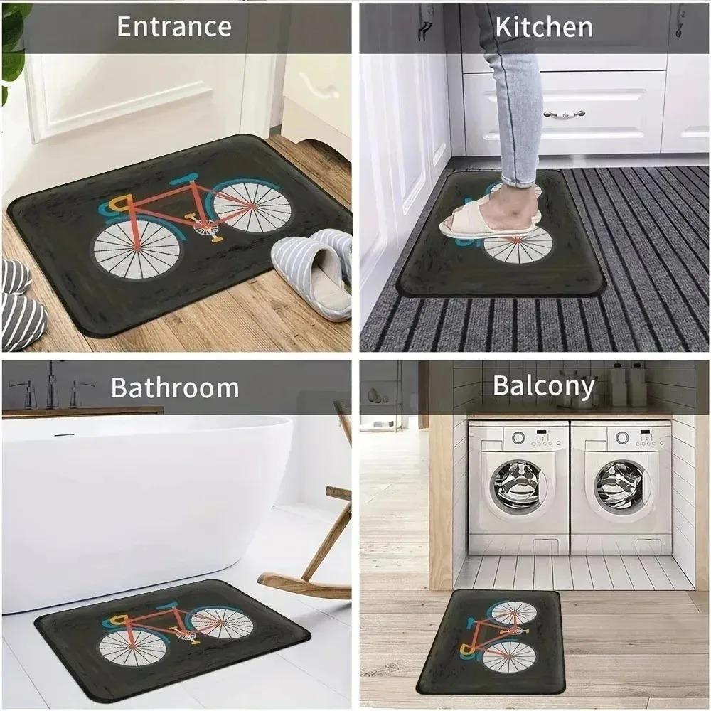 1 Stück Wolfsmuster Türmatten Küchenteppiche Rutschfest Pop-Art-Design Wohnzimmerteppiche Badematte Teppich für Zuhause Spüle Wäsche Dekor