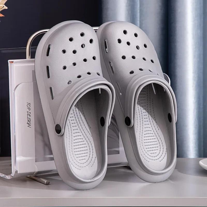 Sandalen voor Strandkoppels, Heren Krokodillenschoenen, Dames Zomer Bovenkleding, Antislip Slippers, Dames Casual Rijden, Baotou