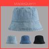 Waterwashed Denim Bucket Hat For Women With Sun Protection And Breathability