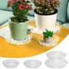 5pcs Round Drip Trays Transparent Planter Mat Water Pan Plastic Flower Pot Tray  Garden