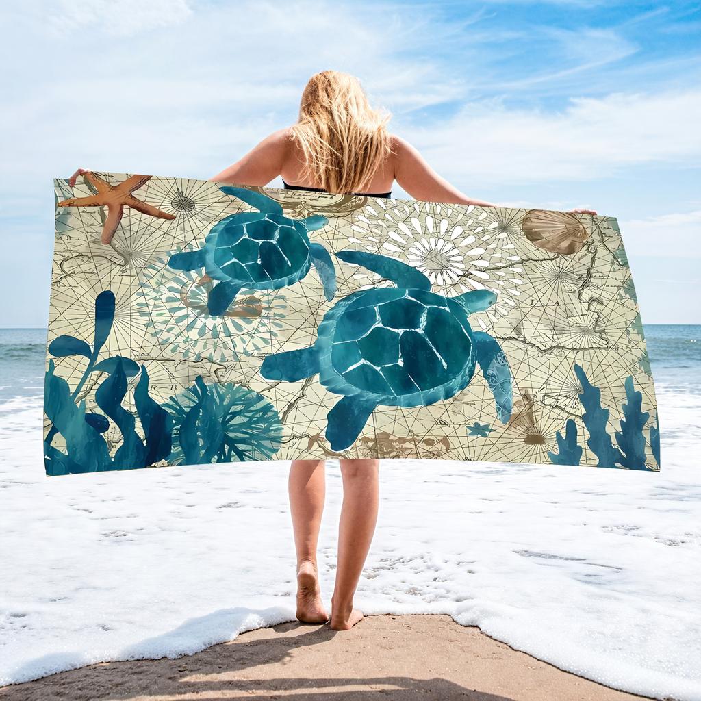 Microfiber Beach Towel Printed Beach Towel Absorbent Beach Towel