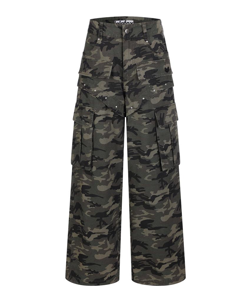 LALAFOX Camo Pocket Pants Khaki Bq2Wp003