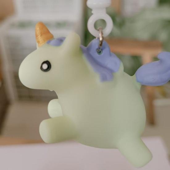 Squeeze Ball Keychain Soft Elastic TPR Decompression Toy Cute Animal Shape Pinchable Stress Relief Portable Anxiety Reducer Decoration
