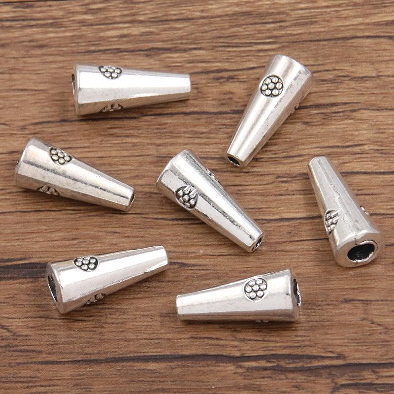 Antique Silver Flower Spacer Beads: Multi-Style, Hollow Design for DIY Bracelets & Necklaces