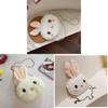 Mignon Sac Bandoulière Mini Lapin Avec Fermeture Éclair Et Poche Intérieure Pour Femmes