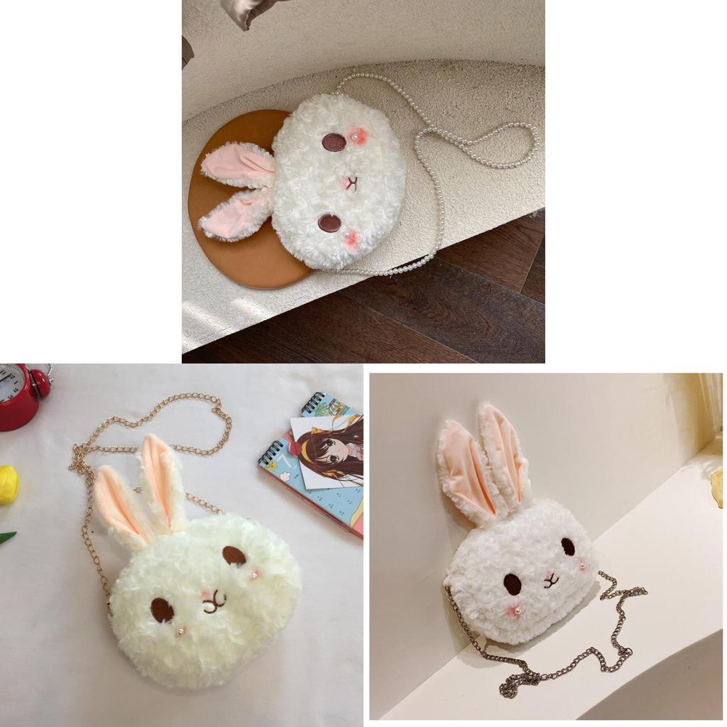 Mignon Sac Bandoulière Mini Lapin Avec Fermeture Éclair Et Poche Intérieure Pour Femmes