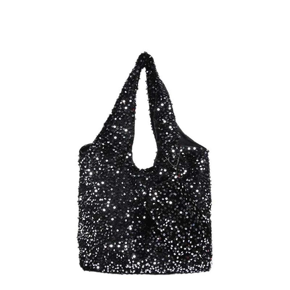 New Tote Bag For Women Sequin Shoulder Bag Trendy Bag Underarm Bag For Work Travel Large Capacity Shopping Bag