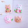 10Pcs New Mini Cute Cartoon Bear/Rabbit Series Flat Back Resin Cabochons Scrapbooking DIY Jewelry Craft Decoration Accessorie