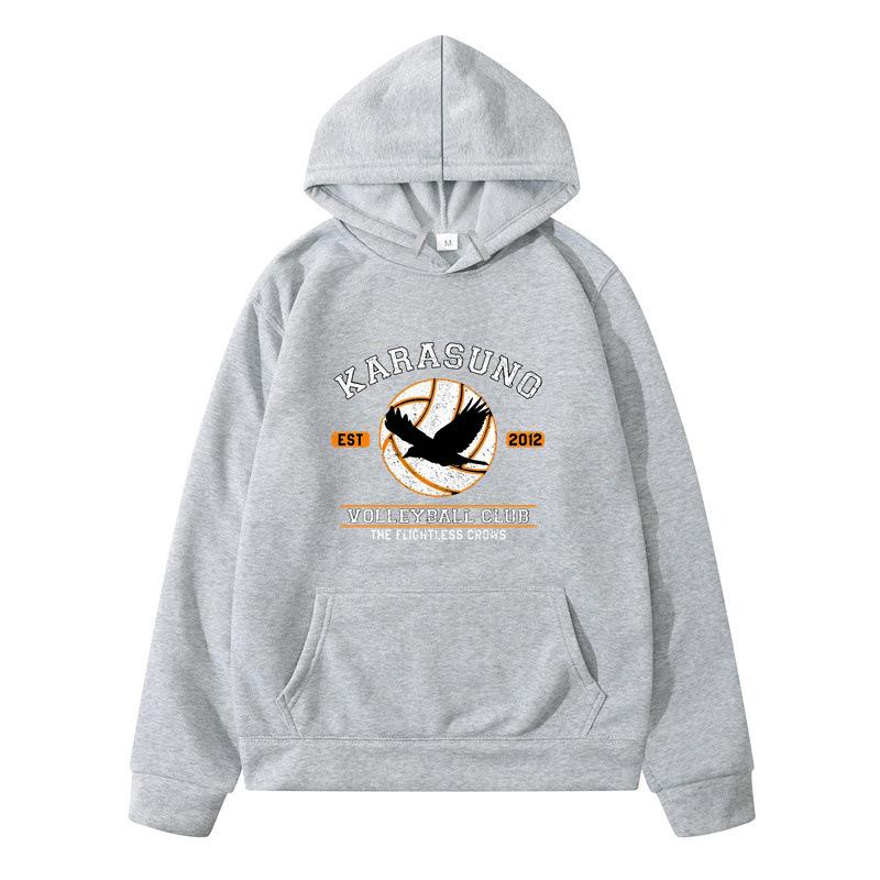 Riman Volleyball Junior Haikyuu Ukuno High School Cosplay Printed Sweater Casual Hoodie