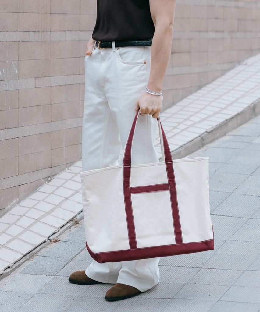 Madgoat Weekend Canvas Tote Shoulder Bag_Burgundy