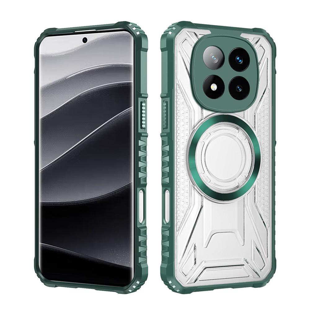 KEYSION Transparente Magnetische Hülle für Redmi Note 15 Pro+ 5G Silikon+PC Robuste Stoßfeste Handyhülle für Redmi Note 15 5G