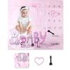 Ylsteed Print Baby Mijlpijl Deken Pasgeboren Foto Props Fotografie Achtergrond Baby Maandelijkse Groei Souvenir Accessoires