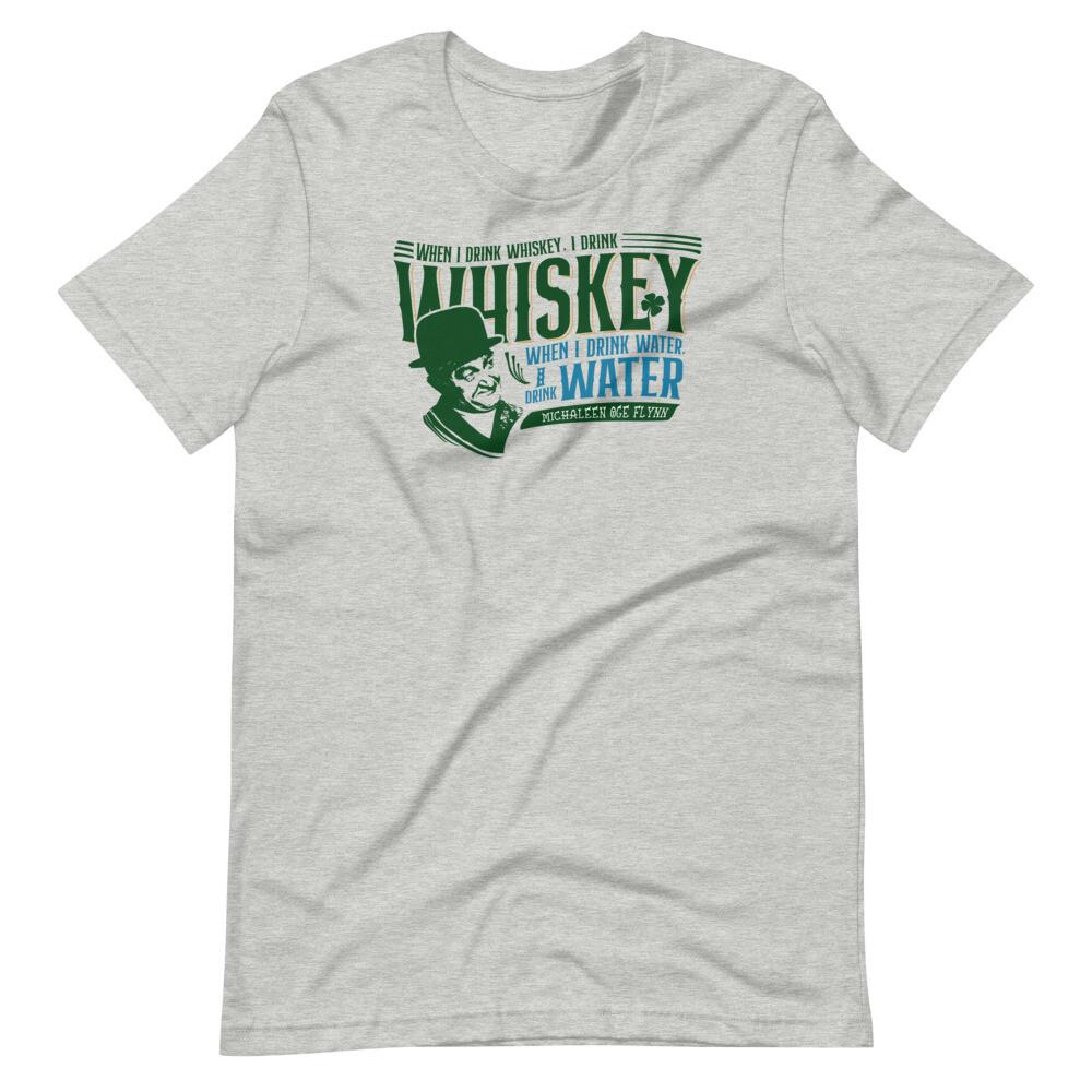 THE QUIET MAN Whiskey Water Quote Tee Short-Sleeve Unisex T-Shirt