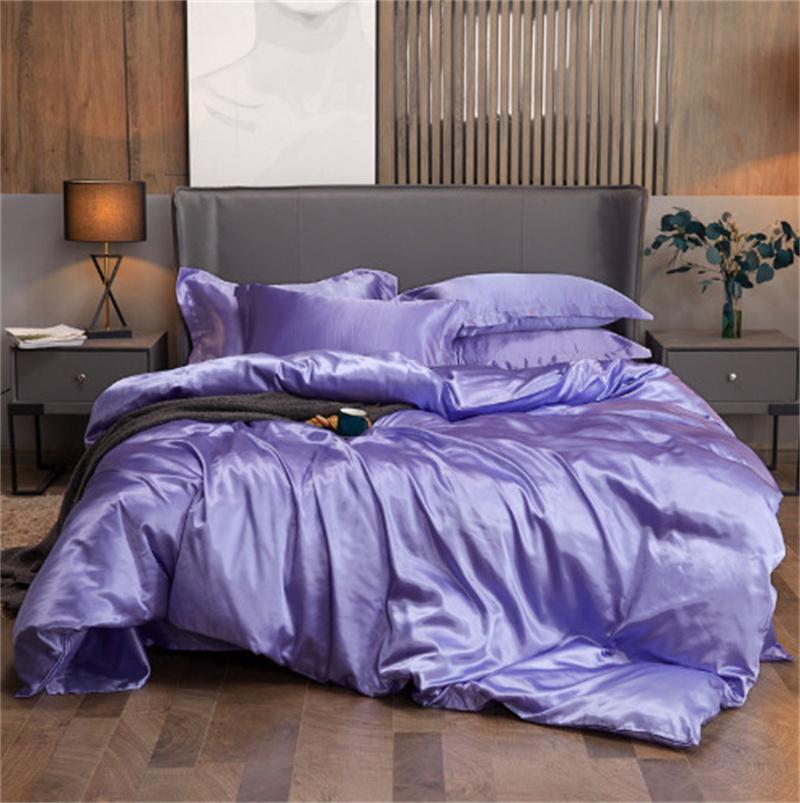 Luxe Rayon Satijn Beddengoed Set Dekbedovertrek Set Enkel Dubbel King Size Beddengoed 3-delig/4-delig Beddekbed Bedlinnen Set