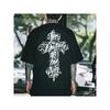 Men'S Oversized White Chicano Tattoo Graphic T-Shirt - West Coast Streetwear Hip Hop Style With Spanish Text & Mexican Cultural Design, Loose Fit