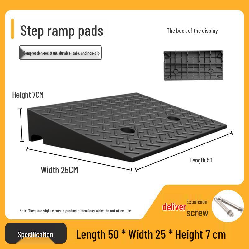 Tapis Rampe Anti-Glisse en Caoutchouc-Plastique pour Bordure de Ralentisseur de Vitesse pour Voitures