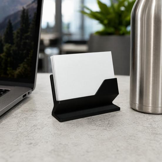 3D Printed Business Card Holder, Business Name Card Stand for Office Reception Hotel, Minimalist Desk Organizer, Modern Reception Accessory
