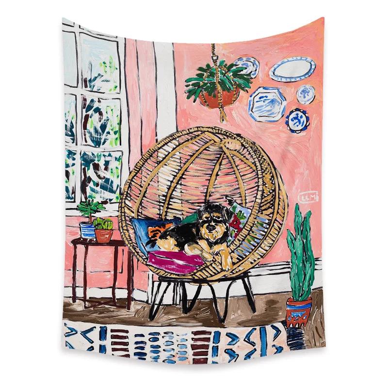 Bohemian Bedroom Wall Decoration Macrame Wall Hanging Teen Aesthetic Indie Room Decor Anime Tapestry Large Fabric Wall Tapestry