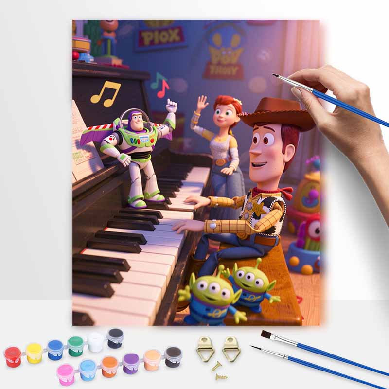 Disney Toy Story Digital Oil Painting Art Kit Handmade Coloring Painting Home Decor