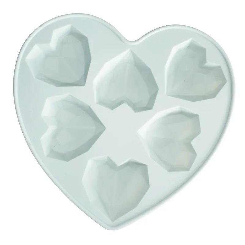 Heart Shaped Silicone Cake Mold Silicone Baking Pan for Pastry 3D Diamond Heart Mold Cake Mousse Chocolate Silicone Pastry Molds