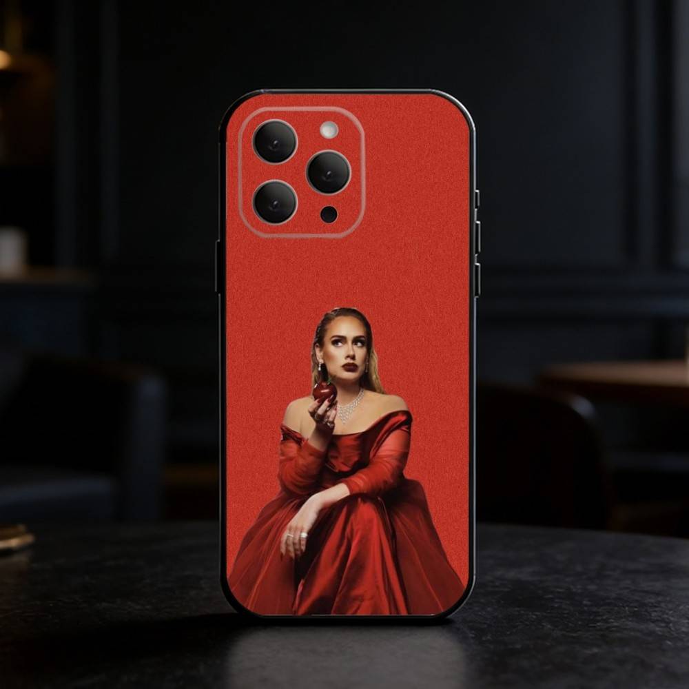 A-Adele singer Phone Case For iPhone 17,16,15,14,13,12,11 Plus,Pro Max,SE4Soft Silicone Black Cover