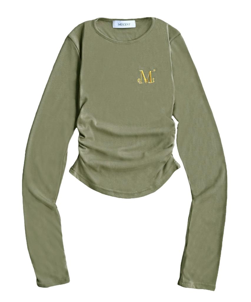 Mucent Deli Crop Shirring Tee (3 Colors)