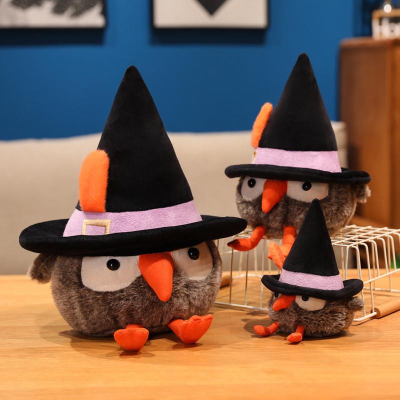 Owl Plush Toy Halloween Decor Cute Soft Stuffed Animal For Girls Home Office