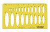 Traceease Geometric Drafting Ellipse Template Drawing Stencil, Designing Template Measuring Ruler