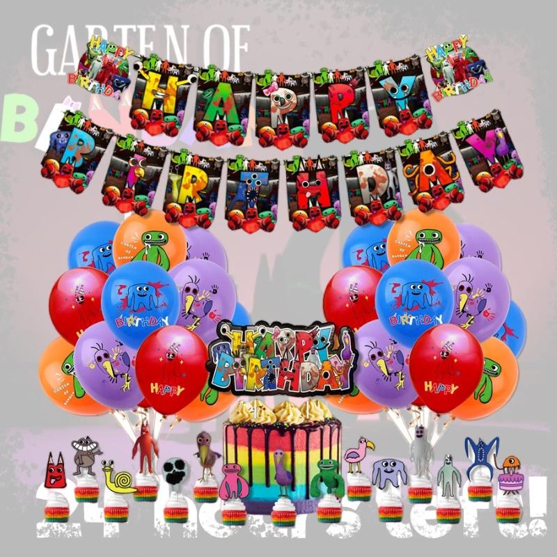 Garten Of Banban Birthday Party Decoration Set With Balloon Banner And Inserted Balloons