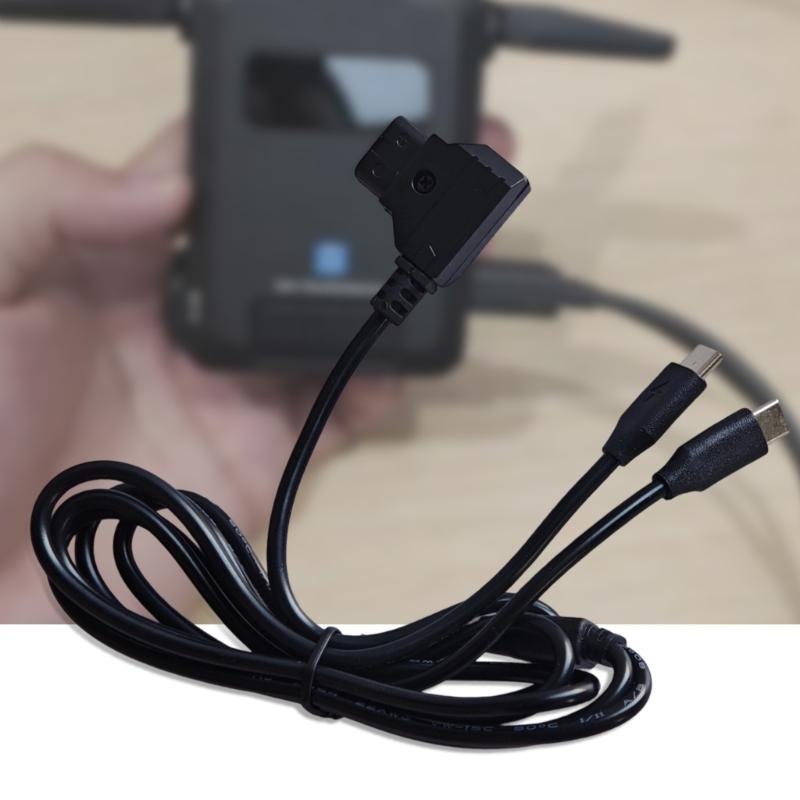 Cordon Adaptateur d'Alimentation Double Fonction pour Transfert de Données D-tap vers Connecteurs USB C pour Équipement Photographique Professionnel