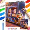 Digital Oil Painting Art Kit Toy Story Woody Buzz Handmade Coloring Painting Home Decor