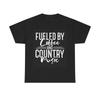Fueled By Coffee and and Country Tshirt Country Fest Unisex Heavy Cotton Tee
