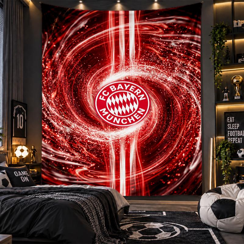 Wall Hanging Tapestry Bayern Munich Print Cloth for Living Room Bedroom Home Decor