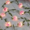 Cherry Blossom Vine Lights 13ft 40 LED Flower String Lights USB Plugin & Battery Operated Fairy Lights with Timer 8 Modes Remote Decorative Light for