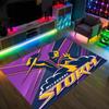 Melbourne Storm Design Crystal Velvet Carpet Cozy Non?Slip Printed Rug For Bedroom Living Room Entrance