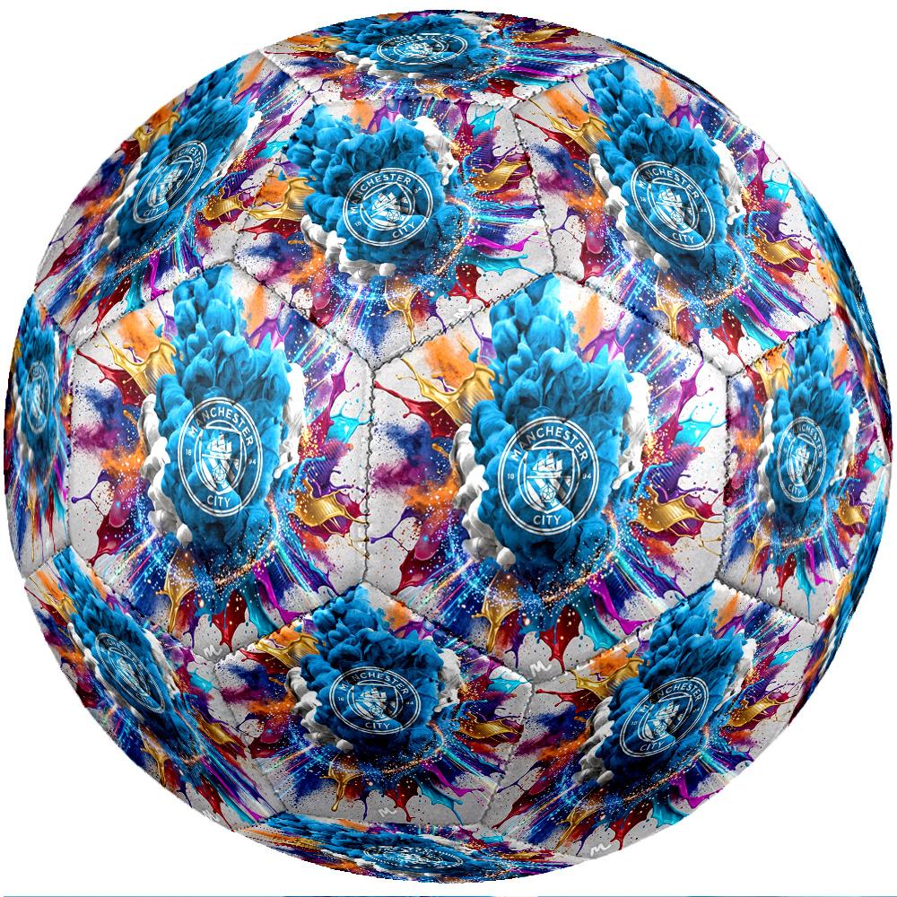 Manchester City Theme Soccer Ball Size 5 Soccer Ball Soft Touch Professional Training Football for Outdoor Sports